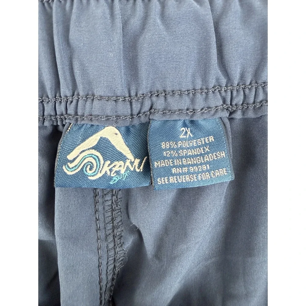 Kanu Board‎ Surf Shorts Mens 2X Blue Swim Trunks Cargo Board NWT